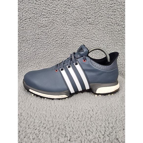 Adidas Tour 360 Boost Size 9 Golf Shoes EVN791001 Grey/White Soft Spike - Picture 2 of 10